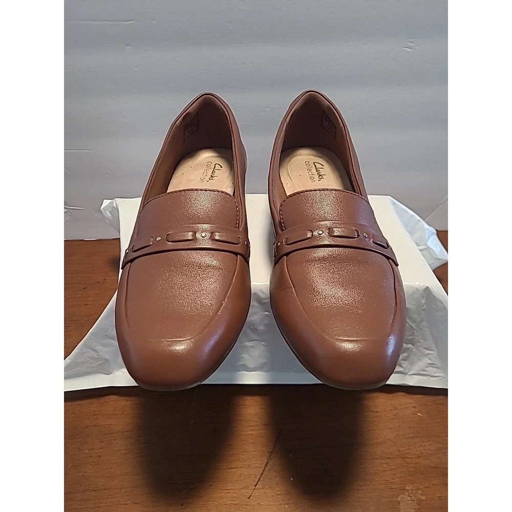 CLARKS‎ COLLECTION Women's Juliet Bay Slip-On Loafer Flats SIZE 11M Brown